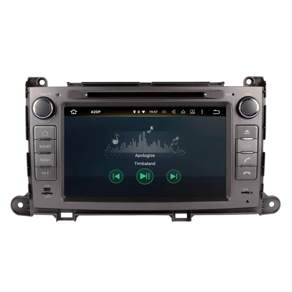Android 7 1/8 0 Octa Core 4GB RAM автомобильное радио стерео Bluetooth для Toyota Sienna XL30 2013 мультимедийный плеер GPS