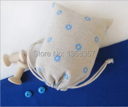 100pcs/lot wholesale jute/linen/flax drawstring gift bags for cosmetic/vanilla/jade packaging Size be customized Various colors | Украшения