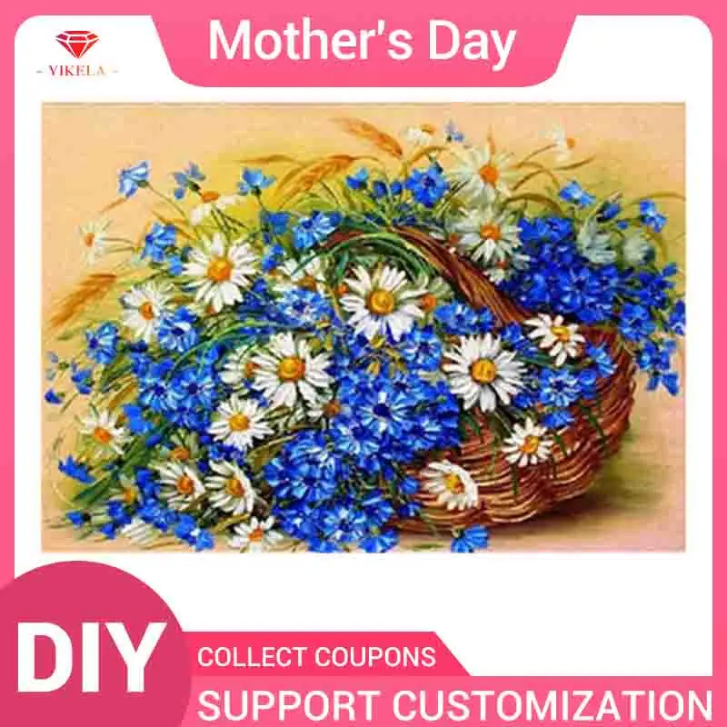 YIKELA 5D Diy Diamond Painting Blue Flora Full Drill Square Accessory Cross Stitch Embroidery Kit Home Flower Decor Handmade
YIKELA 5D Diy Diamond Painting Blue Flora Full Drill Square Accessory Cross Stitch Embroidery Kit Home Flower Decor Handmade