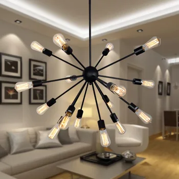 Metal 12/16/20 Arms Black Iron Pipe Erected Spark Led G9 Bulb Pendant Lamp Star Lights Spherical Geometry Pendant light fixture
Metal 12/16/20 Arms Black Iron Pipe Erected Spark Led G9 Bulb Pendant Lamp Star Lights Spherical Geometry Pendant light fixture