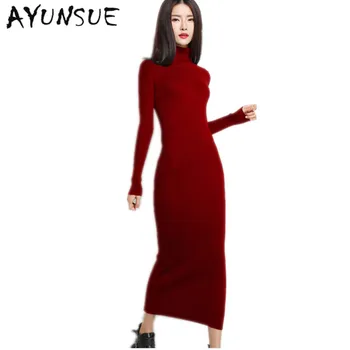 Wool Cashmere Slim Sexy Dress 2020 New Elasticity Knitted Casual Long Woman Dress Plus Size Winter Dress Womens Clothing
Wool Cashmere Slim Sexy Dress 2020 New Elasticity Knitted Casual Long Woman Dress Plus Size Winter Dress Womens Clothing