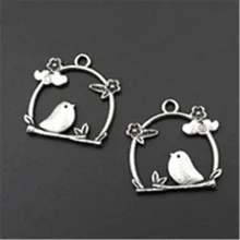 WKOUD 10pcs Antique Sliver My Favorite Bird's Nest Canary Charm Earrings Necklaces DIY Fashion Jewelery Findings A592
WKOUD 10pcs Antique Sliver My Favorite Bird's Nest Canary Charm Earrings Necklaces DIY Fashion Jewelery Findings A592