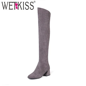 WETKISS Winter Warm High Heels Women Boots Stretch Fur Suede Boot Round Toe Over The Knee Female Shoes Footwear Big Size 34-43
WETKISS Winter Warm High Heels Women Boots Stretch Fur Suede Boot Round Toe Over The Knee Female Shoes Footwear Big Size 34-43