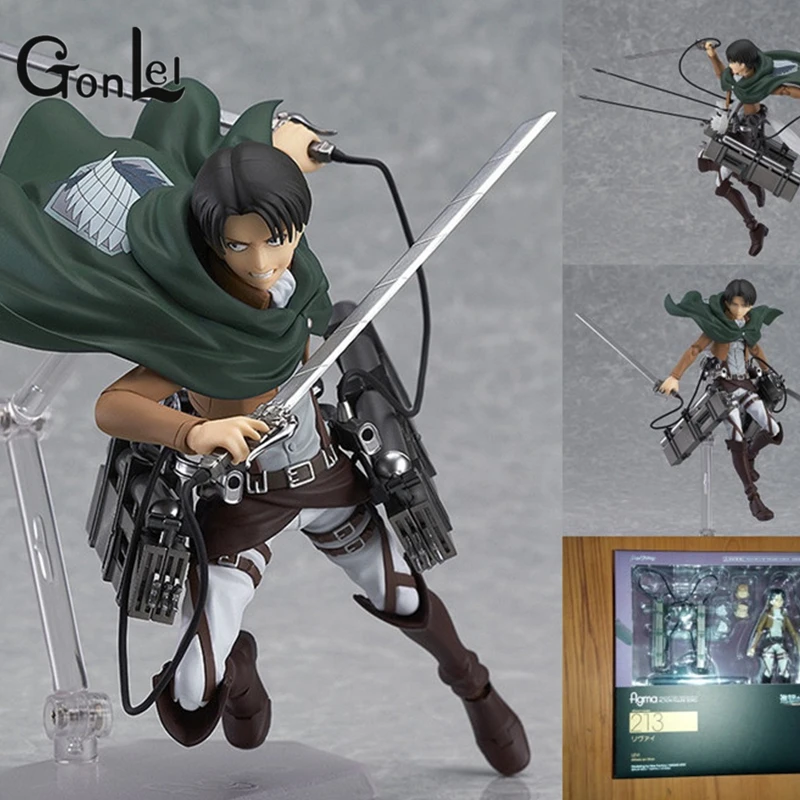 GonLeI Attack on Titan Shingeki no Kyojin Rivaille Figma 213 Boxed PVC Action Figure Model Collection Toy 6" 14CM
GonLeI Attack on Titan Shingeki no Kyojin Rivaille Figma 213 Boxed PVC Action Figure Model Collection Toy 6" 14CM