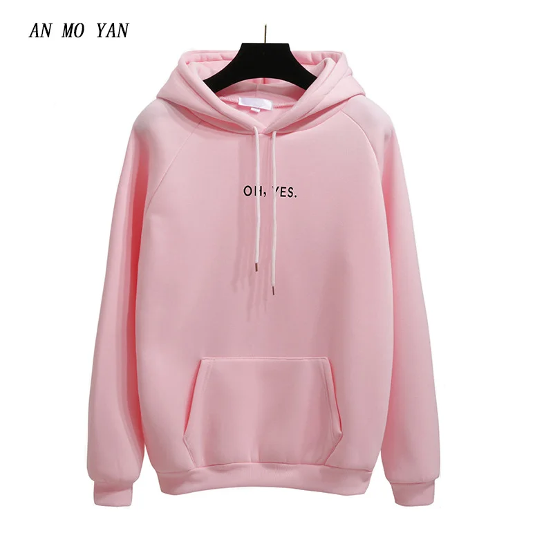Autumn Winter Plus Velvet Women's Pink Sweatshirt Ohyes Printing Harajuku Loose Warm Pullover Casual Style Hoodie Female Tops
Autumn Winter Plus Velvet Women's Pink Sweatshirt Ohyes Printing Harajuku Loose Warm Pullover Casual Style Hoodie Female Tops