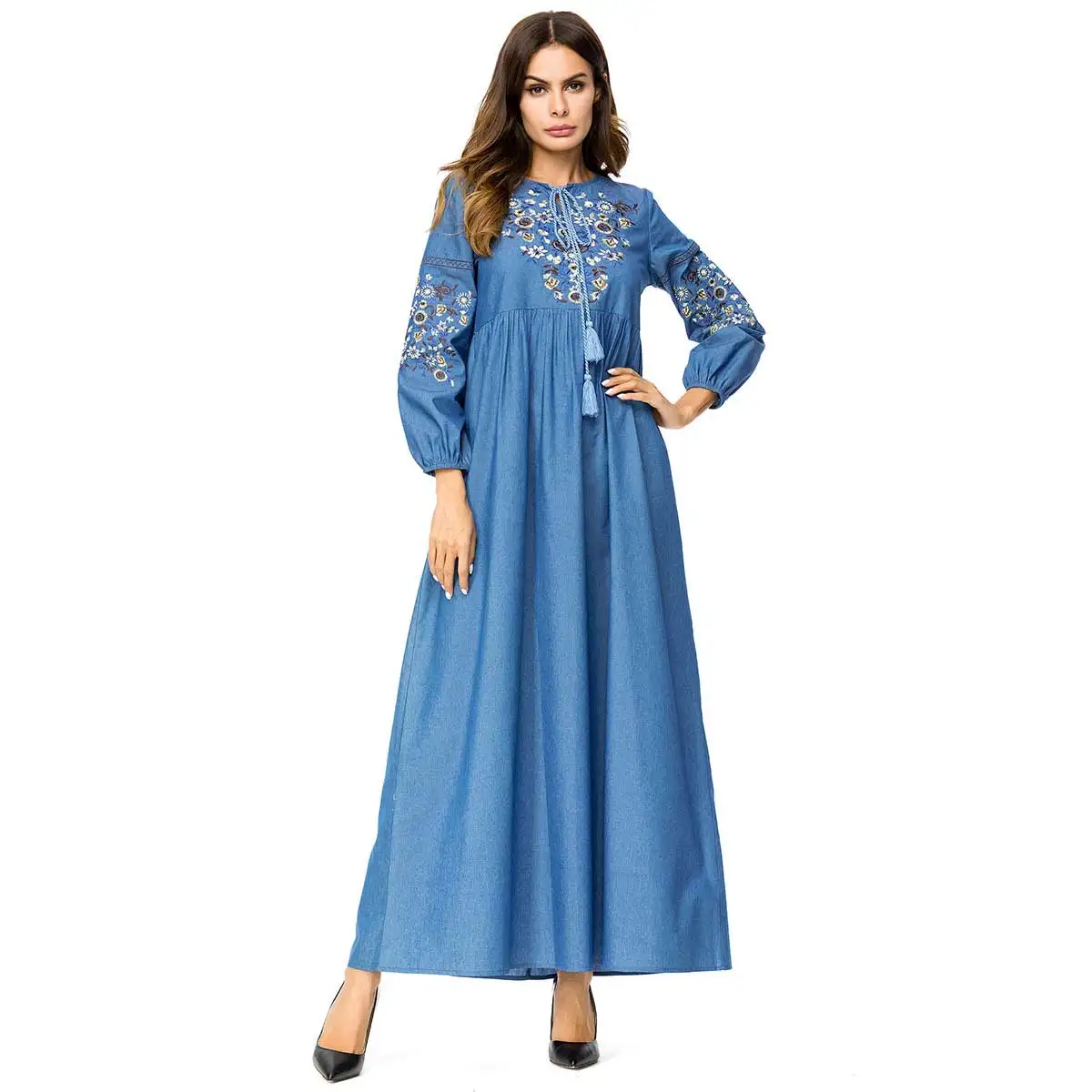 2019 Floral Long Dress Plus Size Spring Autumn Women Muslim Abaya Draped Arabic Islamic Kaftan Dubai Robe Oversized VKDR1500
2019 Floral Long Dress Plus Size Spring Autumn Women Muslim Abaya Draped Arabic Islamic Kaftan Dubai Robe Oversized VKDR1500