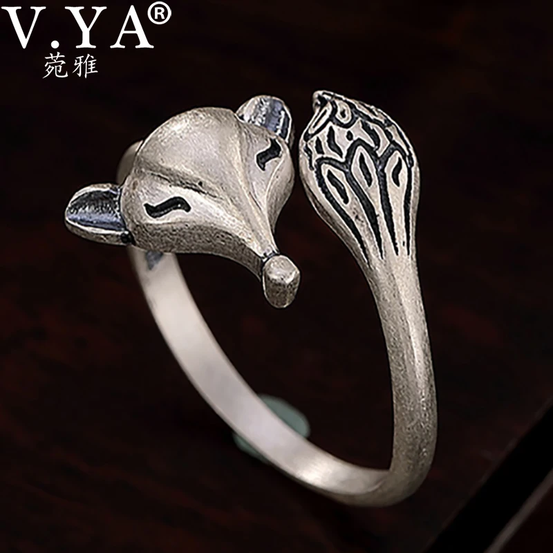 V.YA 990 Pure Silver Fox Animal Open Rings for Women Vintage Silver Rings Fashion Lovely Ring Gift Jewelry
V.YA 990 Pure Silver Fox Animal Open Rings for Women Vintage Silver Rings Fashion Lovely Ring Gift Jewelry