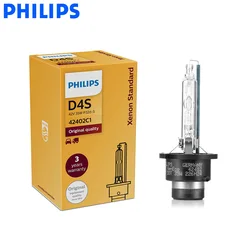 Philips D4S HID 42402 35 Вт ксенон Стандартный фар 4200 к яркий белый свет авто оригинальная лампочка ECE утвердить, 1X, Aliexpress