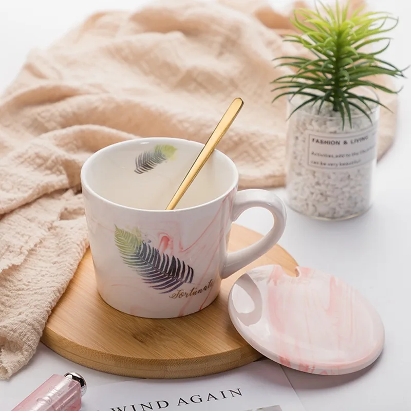Natural Marble Porcelain Coffee Mug Lucky Leaf Flamingo Tea Milk Cups With Spoon Lids Creative Wedding Gift
Natural Marble Porcelain Coffee Mug Lucky Leaf Flamingo Tea Milk Cups With Spoon Lids Creative Wedding Gift