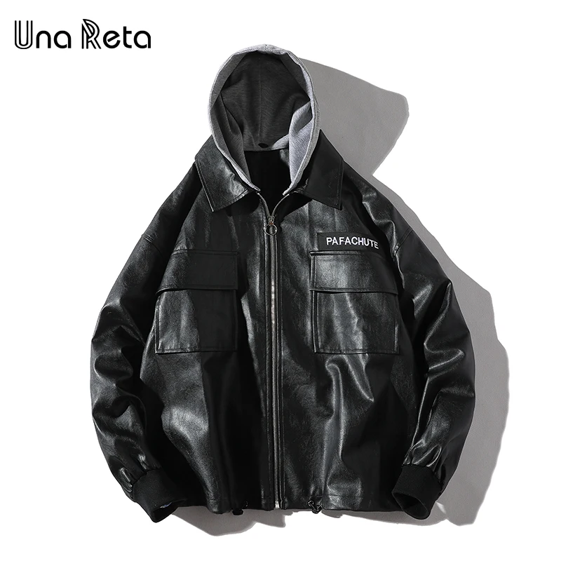 Una Reta Pu Leather Jacket Men New Autumn Zipper Streetwear Jackets Male Fashion Letter Pockets Black Coat Hip Hop Jacket
Una Reta Pu Leather Jacket Men New Autumn Zipper Streetwear Jackets Male Fashion Letter Pockets Black Coat Hip Hop Jacket