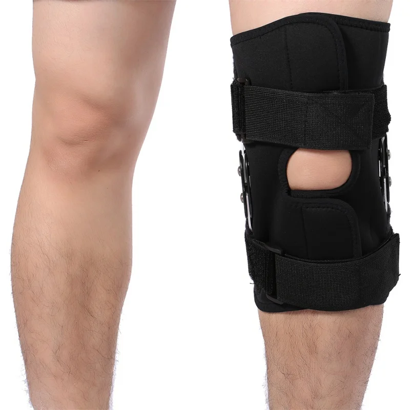 Ginocchio compressione manica rilievi di ginocchio del ginocchio del gancio di sostegno con cinghie di compressione regolabili per dolori articolari e artrite sollievo L Abbigliamento sportivo