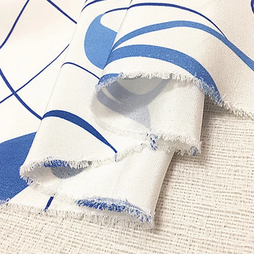 Blue white Abstract design silk Crepe DE chine silk fabric thick 29momme,SCDC743
Blue white Abstract design silk Crepe DE chine silk fabric thick 29momme,SCDC743