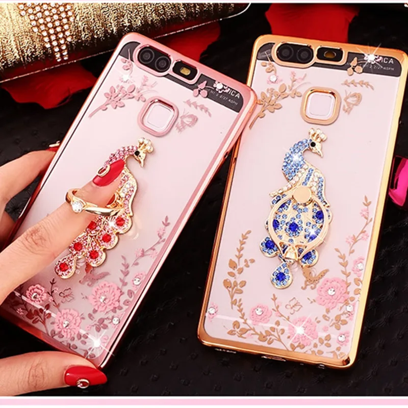 Роскошный чехол с кольцом для Huawei Mate 30 10 20 P20 P30 P40 Pro Lite 20X Honor 9 8A 8C 8X Play 10i