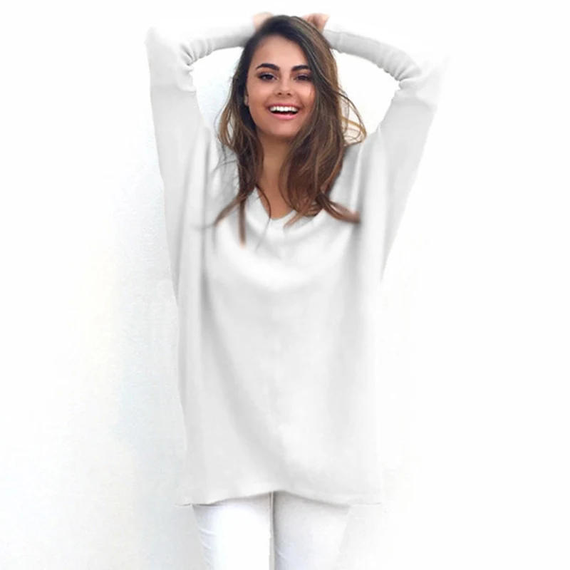 New Hot Autumn Winter Sweater Women V-Neck Pullovers Knitted Sweater Loose Long Sleeves Tops YAA99
New Hot Autumn Winter Sweater Women V-Neck Pullovers Knitted Sweater Loose Long Sleeves Tops YAA99