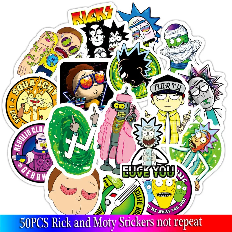 50 Pcs American Drama Rick and Morty Stickers Decal For Snowboard Luggage Car Fridge Car- Styling Laptop Stickers
50 Pcs American Drama Rick and Morty Stickers Decal For Snowboard Luggage Car Fridge Car- Styling Laptop Stickers