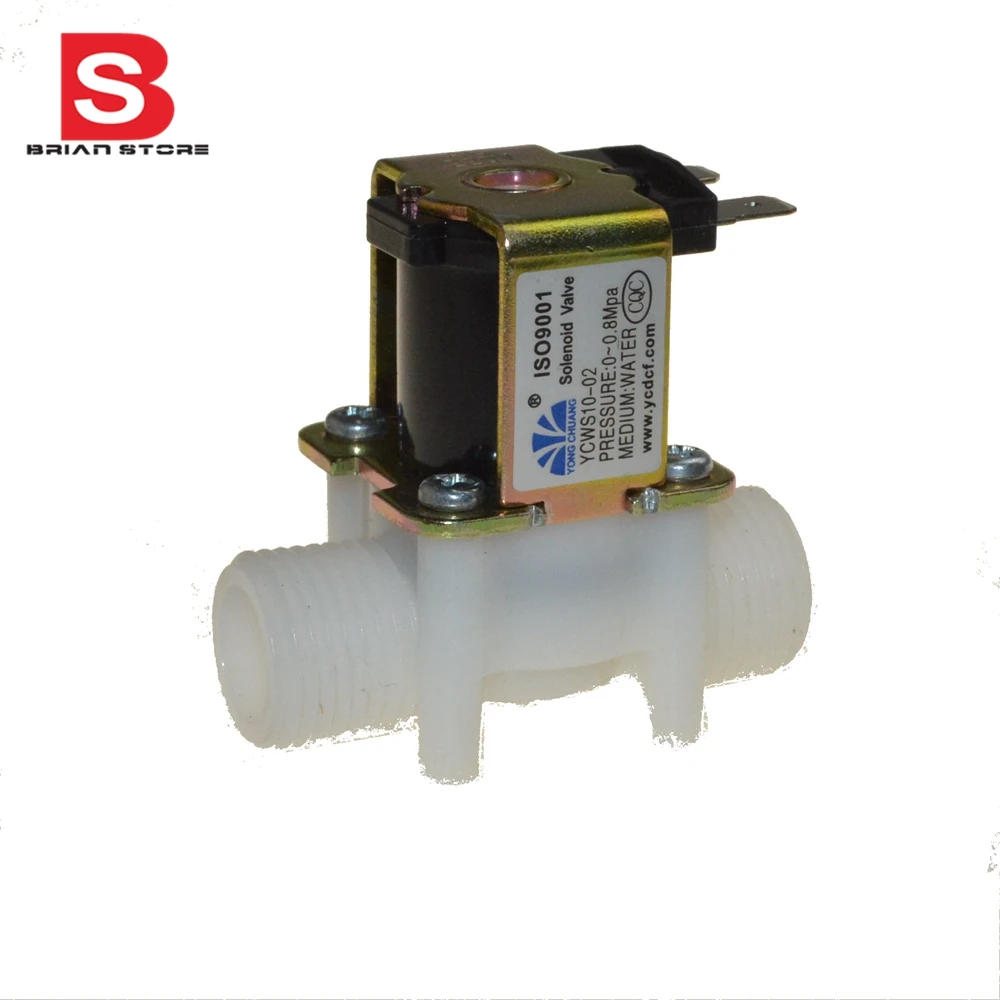 220VAC Normally Closed 1/2" BSPP Plastic Electrical Solar Inlet Solenoid Water Valve
220VAC Normally Closed 1/2" BSPP Plastic Electrical Solar Inlet Solenoid Water Valve