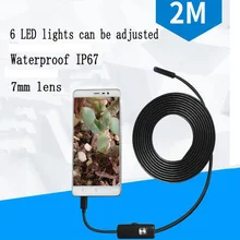 7MM Endoscope Camera Flexible USB Mini Endoscope Camera IP67 Waterproof 6 LEDS Hard Cable Endoscopy Camera For Android PC
7MM Endoscope Camera Flexible USB Mini Endoscope Camera IP67 Waterproof 6 LEDS Hard Cable Endoscopy Camera For Android PC