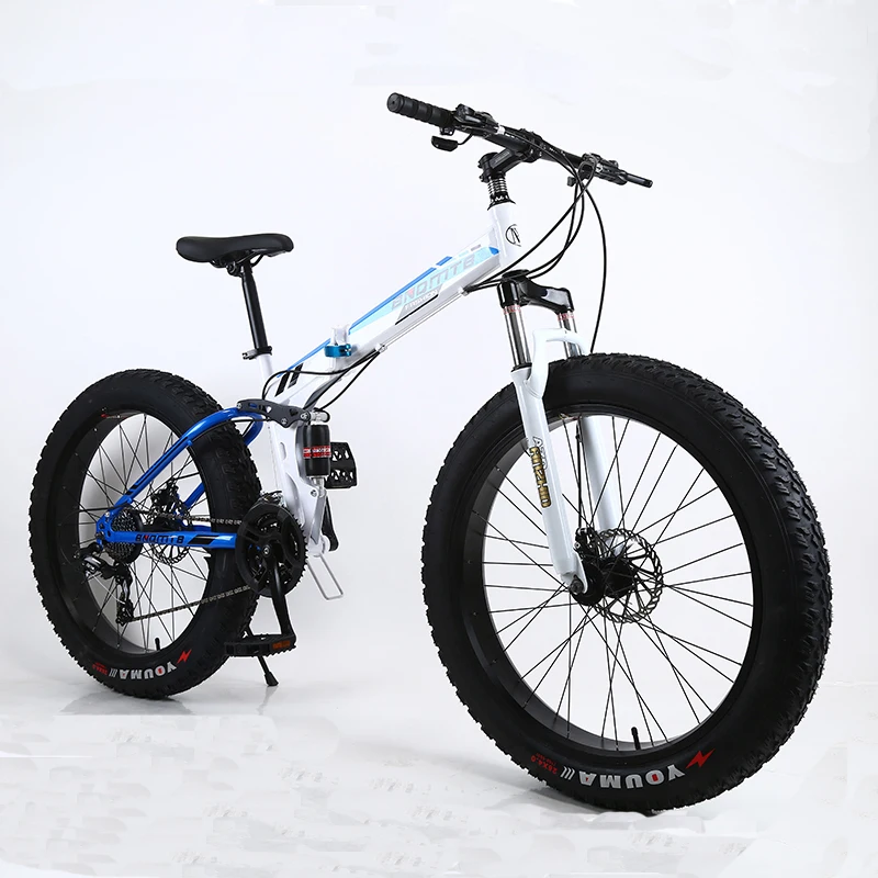 Image Russian warehouse and Wholesale 26 inch and 21 speed Thick wheel SNOW bike and mountain FOLDING Bicycle