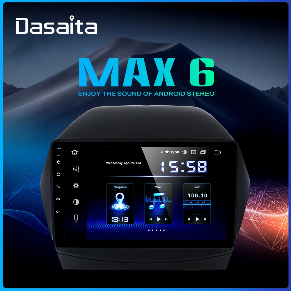 Dasaita 9" Display Car 1 Din Radio Android 9.0 for Hyundai IX35 2009-2015 USB 64G Ram 1080p Video
Dasaita 9" Display Car 1 Din Radio Android 9.0 for Hyundai IX35 2009-2015 USB 64G Ram 1080p Video