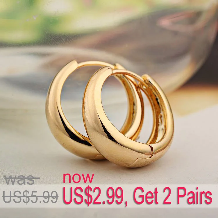 Get 2 Pairs/ Gold Hoop Earrings For Women Oorbel Gold Earings Brinco Ouro Ear Cuff Ohrringe Boucles Doreilles Femme Kupe E0204
Get 2 Pairs/ Gold Hoop Earrings For Women Oorbel Gold Earings Brinco Ouro Ear Cuff Ohrringe Boucles Doreilles Femme Kupe E0204