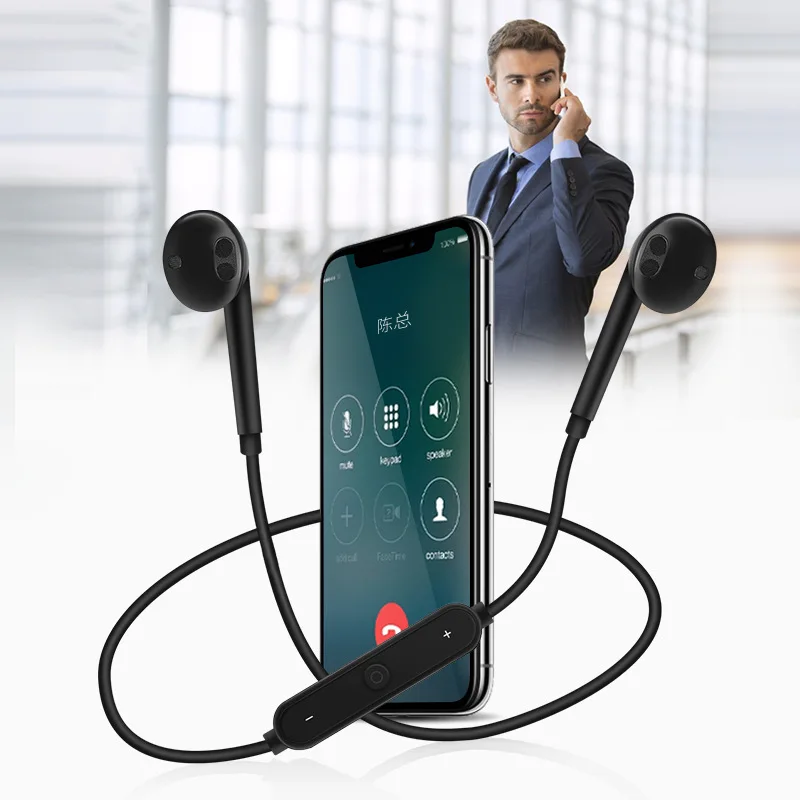 S6 Wireless Bluetooth Earphone Stereo Sports Neck Hanging Type Earbuds Wireless In-ear Headset with Mic for IPhone 7 Samsung
S6 Wireless Bluetooth Earphone Stereo Sports Neck Hanging Type Earbuds Wireless In-ear Headset with Mic for IPhone 7 Samsung