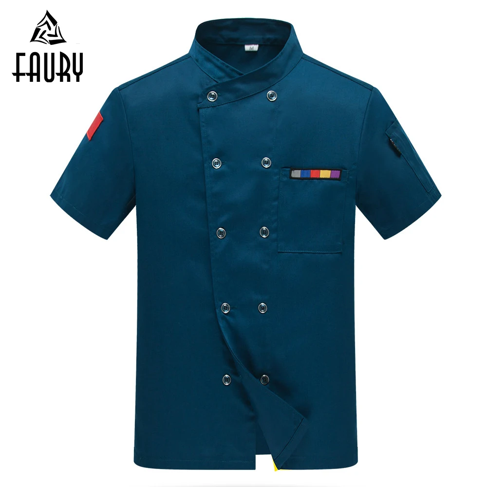 2018 Chef Jacket Women Men Food Service Uniforms Short-sleeve Double Breasted Kitchen Bakery Sushi Restaurant Work Wear Clothes
2018 Chef Jacket Women Men Food Service Uniforms Short-sleeve Double Breasted Kitchen Bakery Sushi Restaurant Work Wear Clothes