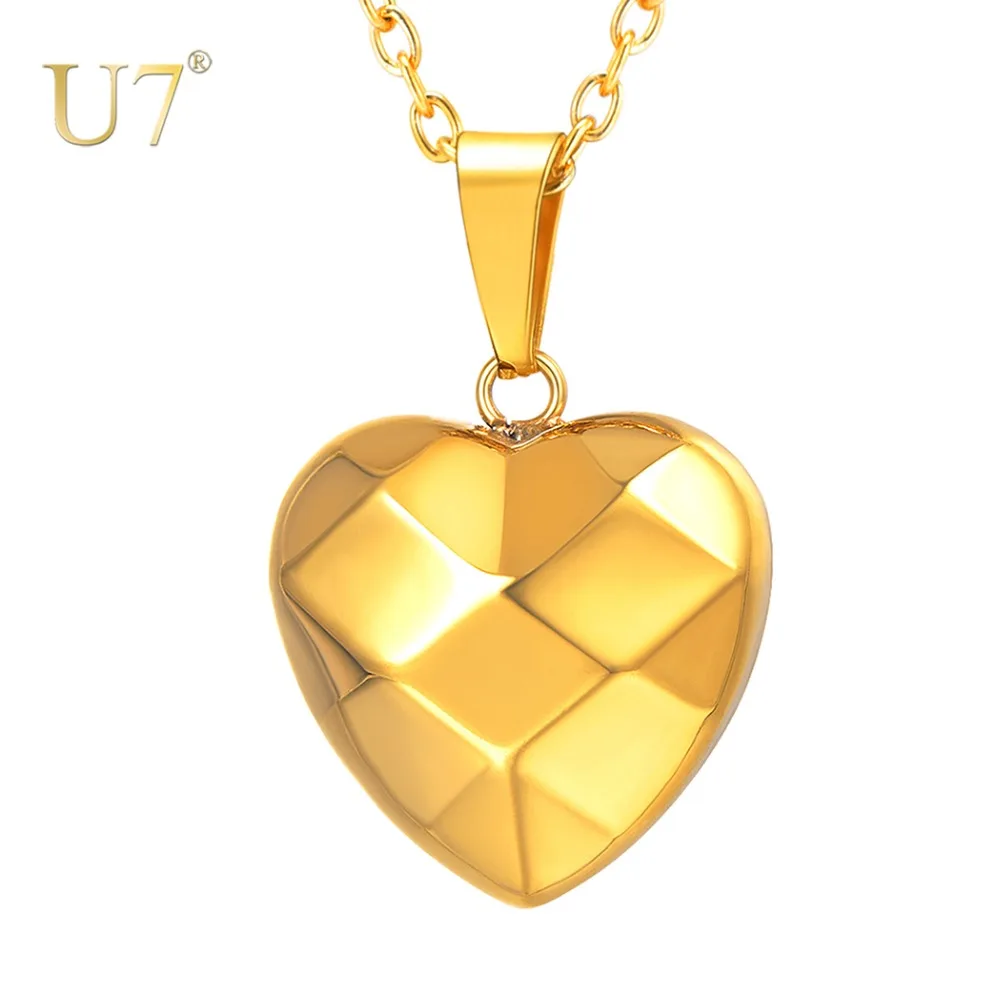 U7 Love Heart Shape Pendant Necklaces Stainless Steel Fashion Women Jewelry Collares Geometric Charm Statement Necklace P1207
U7 Love Heart Shape Pendant Necklaces Stainless Steel Fashion Women Jewelry Collares Geometric Charm Statement Necklace P1207