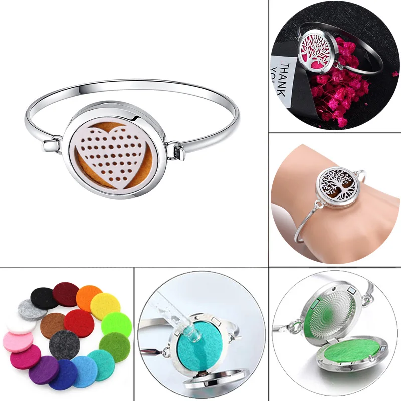 Love heart tree Life 22mm Stainless Steel Bracelet Essential Oil Aromatherapy Perfume Diffuser Locket Bangle Women Jewelry
Love heart tree Life 22mm Stainless Steel Bracelet Essential Oil Aromatherapy Perfume Diffuser Locket Bangle Women Jewelry