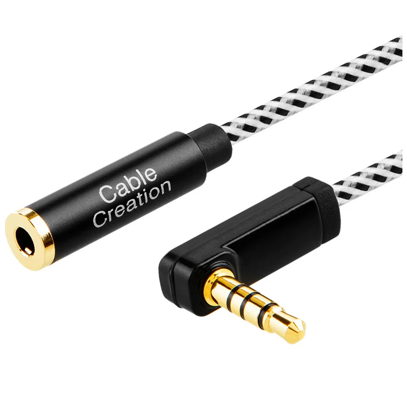 3.5mm TRRS Auxiliary Audio Cable Male to Female Extension Stereo Audio Cable Adapter 90 Degree Right Angle 4-Conductor Microphon
3.5mm TRRS Auxiliary Audio Cable Male to Female Extension Stereo Audio Cable Adapter 90 Degree Right Angle 4-Conductor Microphon