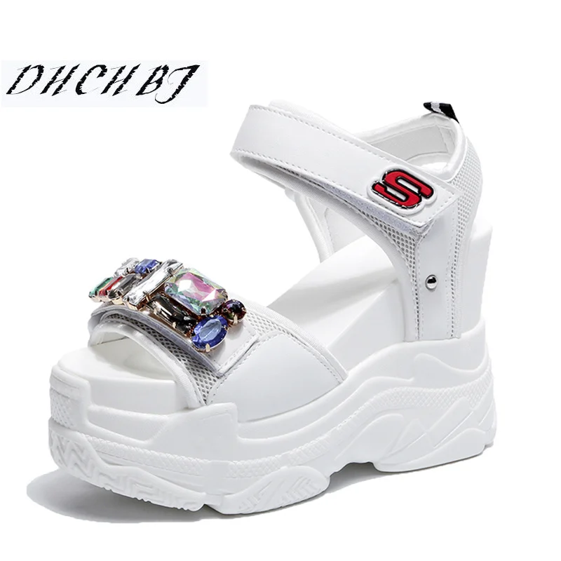 Women Crystal Sandals 2019 Summer New Fashion Platform Sandals Wedges Thick Bottom Casual Women Shoes Comfortable White Sandals
Women Crystal Sandals 2019 Summer New Fashion Platform Sandals Wedges Thick Bottom Casual Women Shoes Comfortable White Sandals