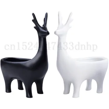 New Design Jewelry Storage Box Cute Deer Shape Home Decoration Key Organizer Plant Flower Pot Home Office Decoration White Black
New Design Jewelry Storage Box Cute Deer Shape Home Decoration Key Organizer Plant Flower Pot Home Office Decoration White Black