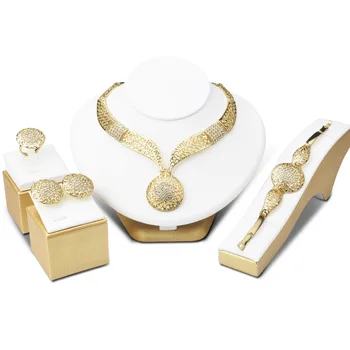 African Jewelry Sets High Quality Jewelry Set Wedding Party Jewelry Set Gold Jewelry Women Necklace Free Gift Box
African Jewelry Sets High Quality Jewelry Set Wedding Party Jewelry Set Gold Jewelry Women Necklace Free Gift Box