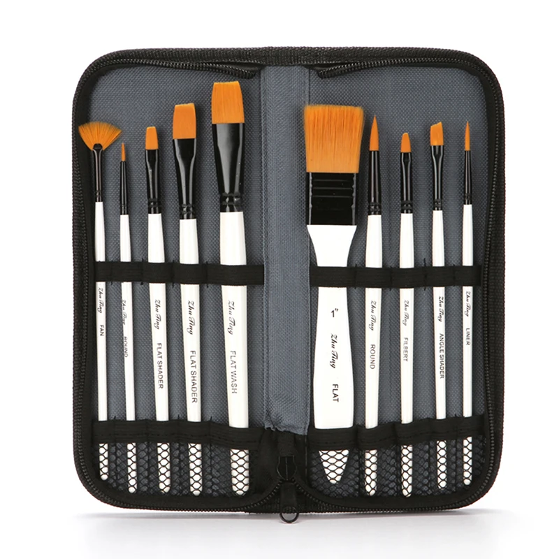 New 10Pcs Nylon Hair Watercolor Brush With Plate Brush Cloth Watercolor Gouache Brush Set Painting Supplies Hot Sale Acuarelas
New 10Pcs Nylon Hair Watercolor Brush With Plate Brush Cloth Watercolor Gouache Brush Set Painting Supplies Hot Sale Acuarelas