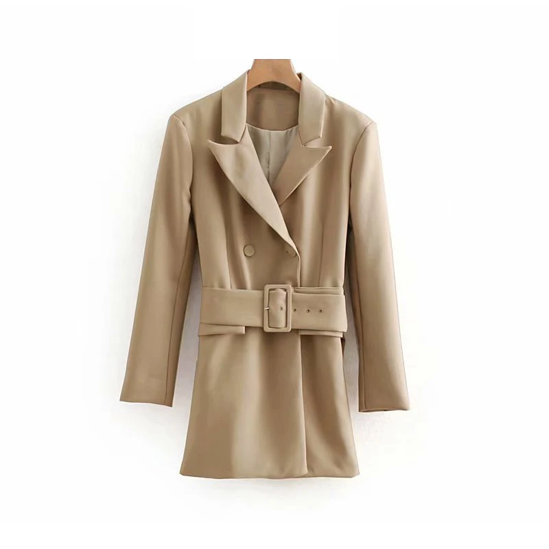 Elegant Ladies Chic Notched Collar Khaki Women Long Blazer Twill Sashes 2019 Spring-Autumn Suits Casual Girls Slim Blazers Coats
Elegant Ladies Chic Notched Collar Khaki Women Long Blazer Twill Sashes 2019 Spring-Autumn Suits Casual Girls Slim Blazers Coats