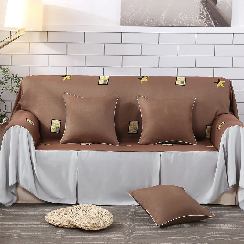 Embroidered solid color sofa towel dirty and environmentally friendly detachable / sofa cover / two / three / four / sofa bed
Embroidered solid color sofa towel dirty and environmentally friendly detachable / sofa cover / two / three / four / sofa bed