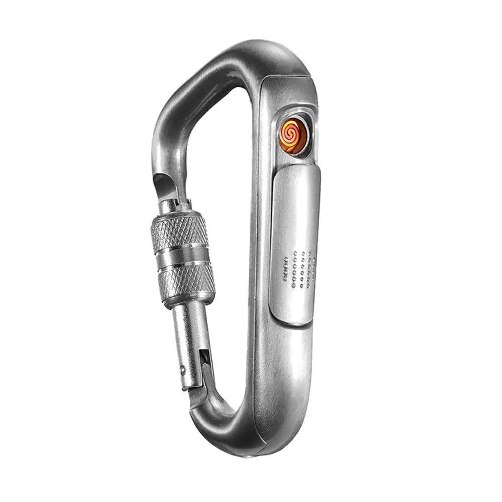 Carabiner Clip Usb Cigarette Lighter Windproof Personality Outdoor Safety Buckle Lighter Electric Heating Wire Accessories
Carabiner Clip Usb Cigarette Lighter Windproof Personality Outdoor Safety Buckle Lighter Electric Heating Wire Accessories