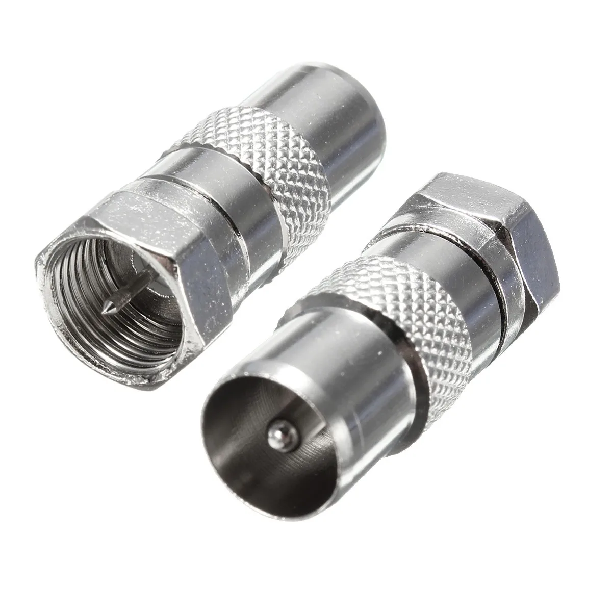 New 1Pcs F Adapter Silver RF Antenna TV FM Coaxial Coax Cable PAL Male Jack Plug Connector Adapter
New 1Pcs F Adapter Silver RF Antenna TV FM Coaxial Coax Cable PAL Male Jack Plug Connector Adapter