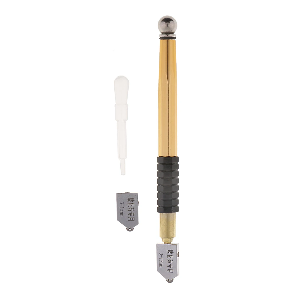 Diamond Tip Antislip Metal Handle Steel Blade Oil Feed Tiles Glazing Mirror Mosaic Tiles Glass Cutter Cutting Tools