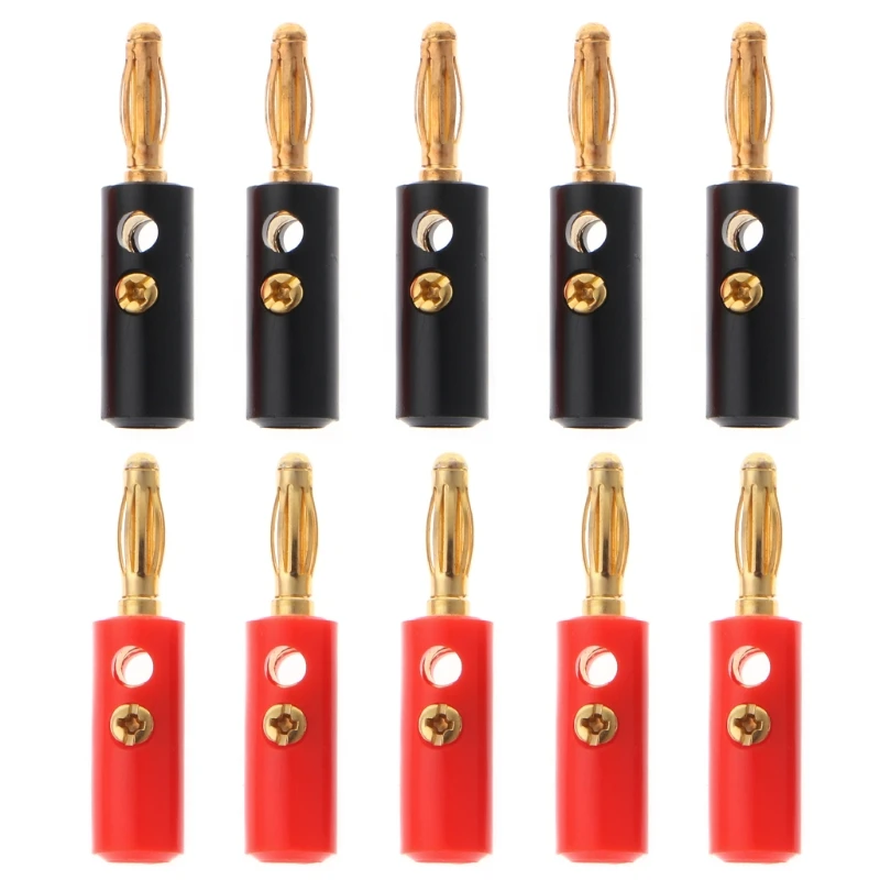 10 Pcs 4mm Gold Plated Audio Speaker Wire Cable Screw Banana Plug Connector Adapter L22
10 Pcs 4mm Gold Plated Audio Speaker Wire Cable Screw Banana Plug Connector Adapter L22