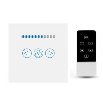EU Type Fan Speed Switch RF 433Mhz Remote Control with Blue Led Indicator Waterproof Crystal Glass Panel
EU Type Fan Speed Switch RF 433Mhz Remote Control with Blue Led Indicator Waterproof Crystal Glass Panel