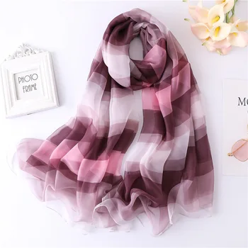 Colored Silk Scarf Women Beach Shawl Fashion Striped Foulard Pashmina Scarves Soft Big Size Scarfs 2020 Fashion
Colored Silk Scarf Women Beach Shawl Fashion Striped Foulard Pashmina Scarves Soft Big Size Scarfs 2020 Fashion