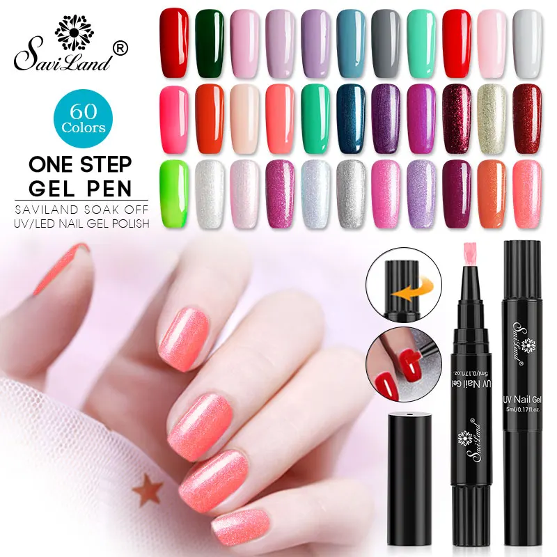 Saviland 3 In 1 Gel Nail Varnish Pen Glitter One Step Nail Gel Polish Hybrid 60 Colors for Manicure No Need Top Base UV Gel Lak
Saviland 3 In 1 Gel Nail Varnish Pen Glitter One Step Nail Gel Polish Hybrid 60 Colors for Manicure No Need Top Base UV Gel Lak