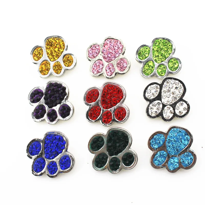 Full Rhinestone 10pcs Mix Color Crystal Dog Paw Footprint Snap Buttons fit 18mm Snap Bracelets Bangles DIY Snap Jewelry Charms
Full Rhinestone 10pcs Mix Color Crystal Dog Paw Footprint Snap Buttons fit 18mm Snap Bracelets Bangles DIY Snap Jewelry Charms