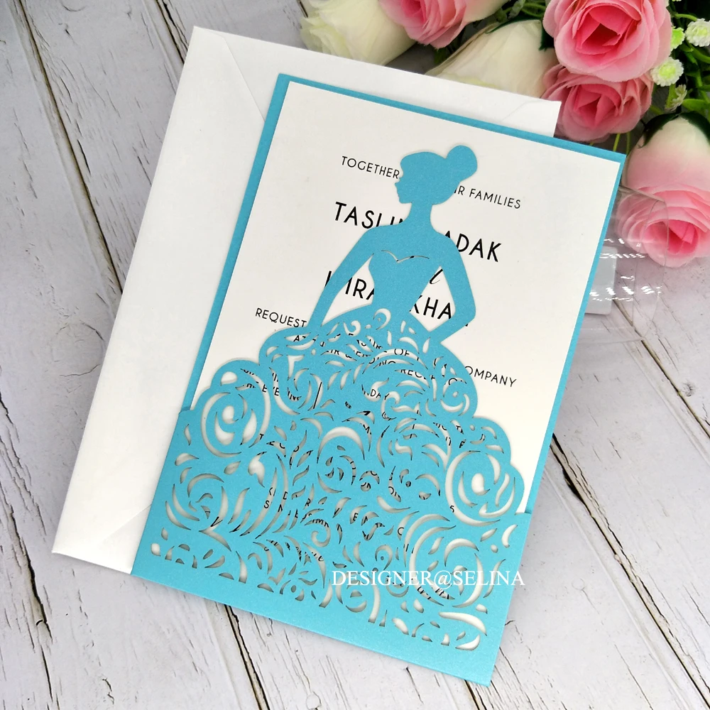 Blue Laser Cut Pretty Princess Invitations Cards for Quincenara Birthday Sweet 15 Invitation, Sweet 16th Invite
Blue Laser Cut Pretty Princess Invitations Cards for Quincenara Birthday Sweet 15 Invitation, Sweet 16th Invite