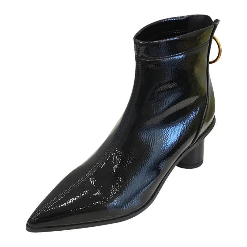 2018 autumn new foreign trade fashion pointed thick with European and American women's booties black ljj 0109
2018 autumn new foreign trade fashion pointed thick with European and American women's booties black ljj 0109