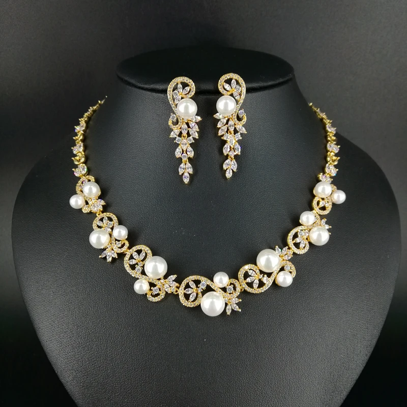 New fashion plant crystal zircon shell pearl wedding bride banquet dinner dress goldennecklace earring jewelry set free shipping
New fashion plant crystal zircon shell pearl wedding bride banquet dinner dress goldennecklace earring jewelry set free shipping