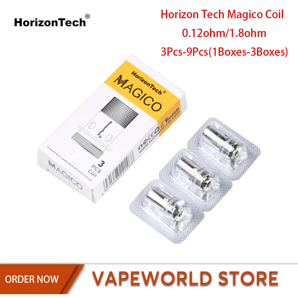 3Pcs-9Pcs Original Horizon Tech Magico Coil Mesh Coil 0.12ohm/1.8ohm Core Head E Cigarette Accessories For Magico Nic Salt Tank
3Pcs-9Pcs Original Horizon Tech Magico Coil Mesh Coil 0.12ohm/1.8ohm Core Head E Cigarette Accessories For Magico Nic Salt Tank