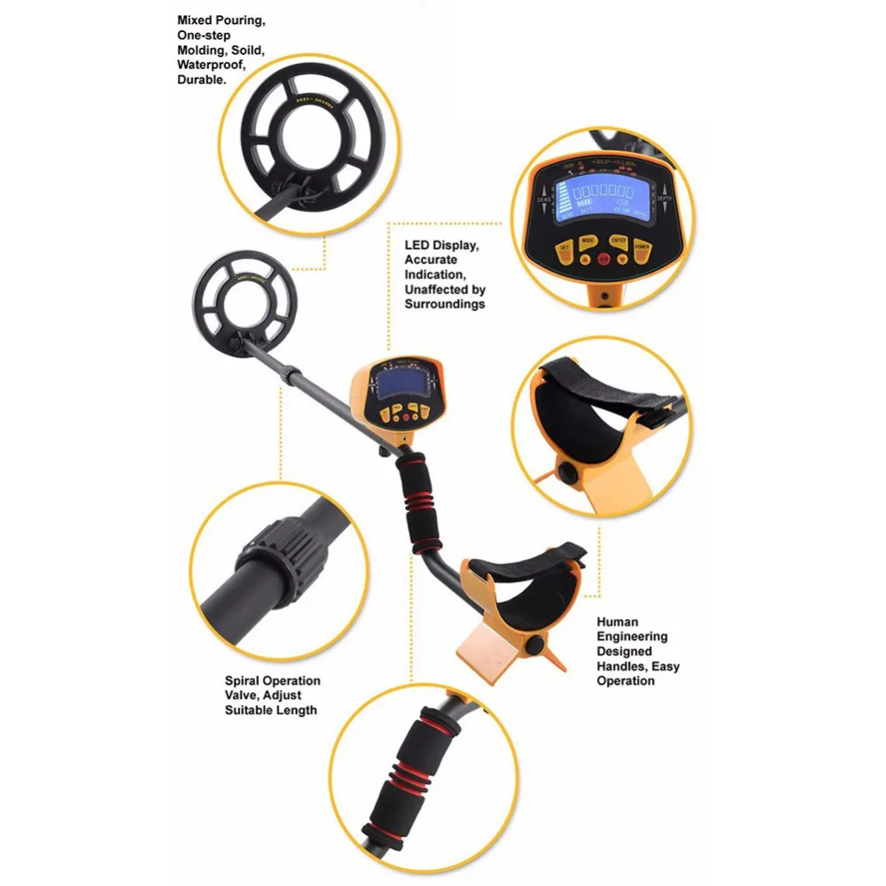 MD3009II underground metal detector search gold bug with small coil treasure hunter Gold Finder Pro Deep Earth
MD3009II underground metal detector search gold bug with small coil treasure hunter Gold Finder Pro Deep Earth