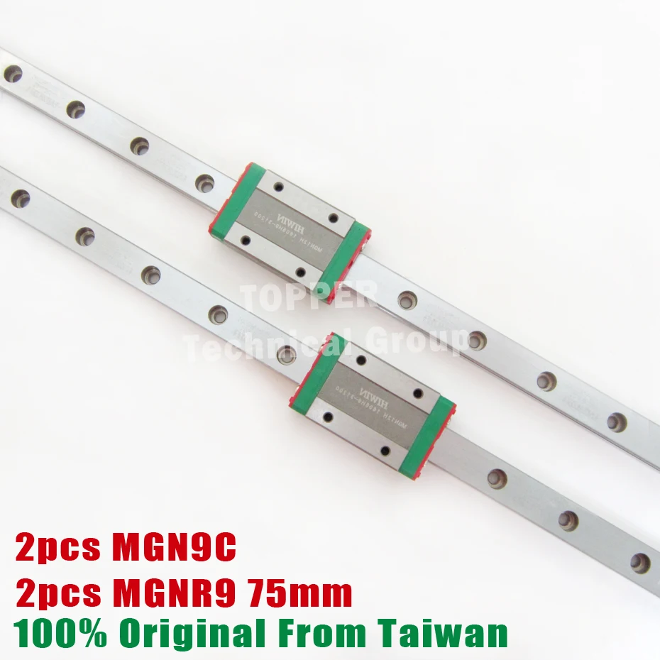 HIWIN MGN9 75mm linear guide rail with MGN9C slide blocks stainless steel MGN9mm
HIWIN MGN9 75mm linear guide rail with MGN9C slide blocks stainless steel MGN9mm