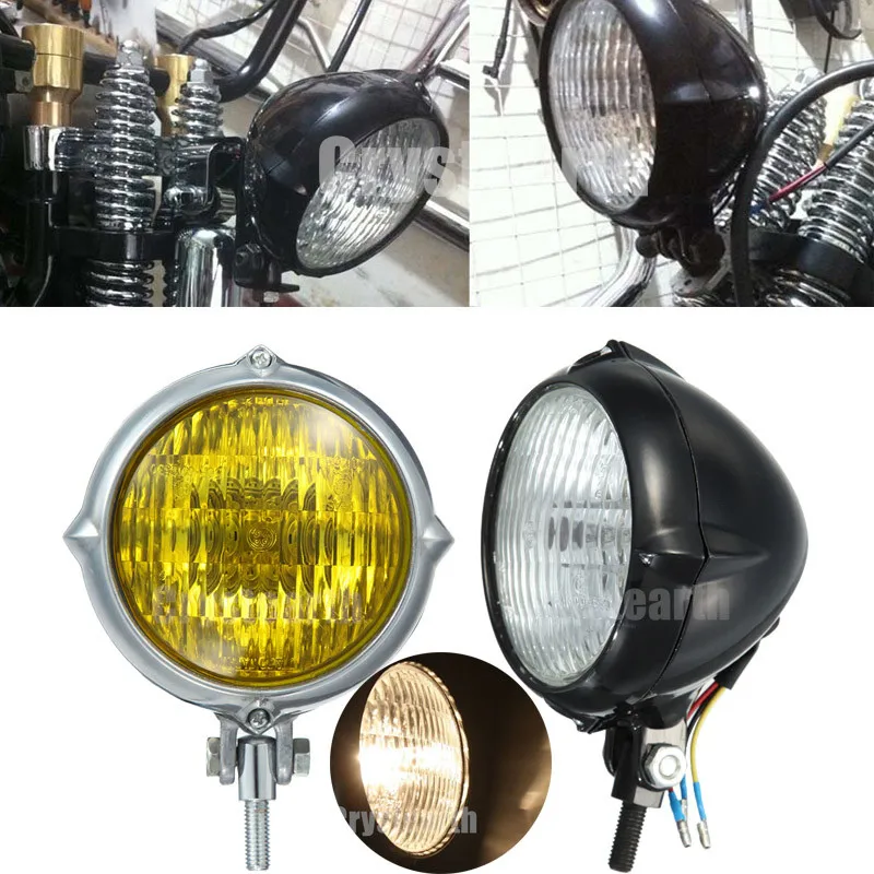 Universal Vintage Bates Style Motorcycle Head Light Lamp H4 Bulb For Honda Kawasaki Harley Chopper Sportster Softail Custom
Universal Vintage Bates Style Motorcycle Head Light Lamp H4 Bulb For Honda Kawasaki Harley Chopper Sportster Softail Custom